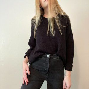 LAST CHANCE!!! Plain Black Soft Sweater